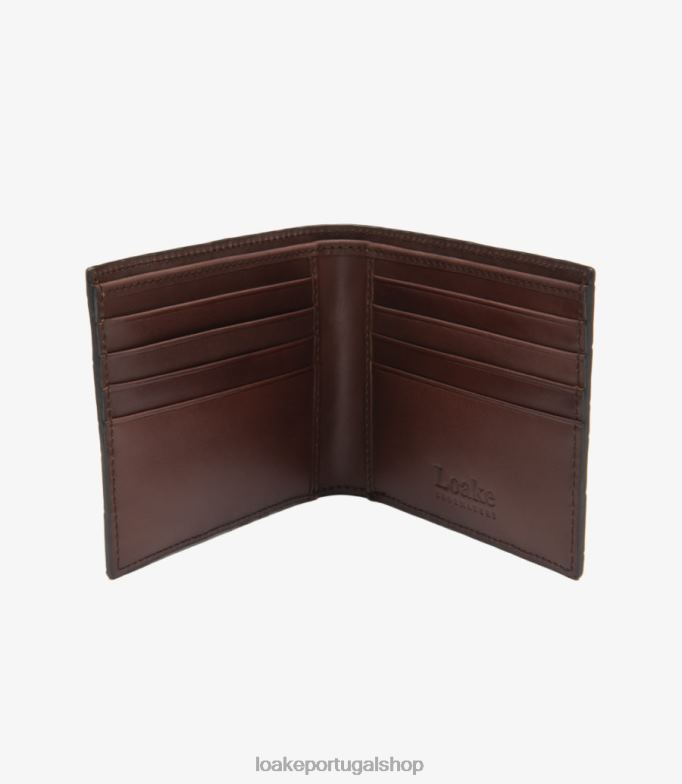 couro marrom escurocarteira lombarda Loake 8Z80L233