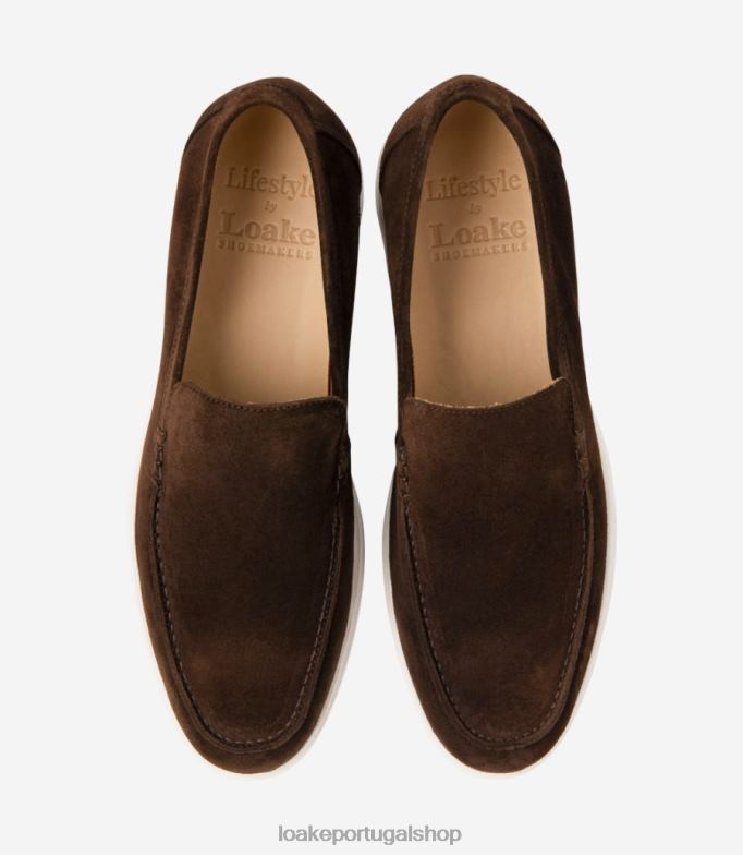 mocassins camurça marrom chocolatetoscana Loake 8Z80L71